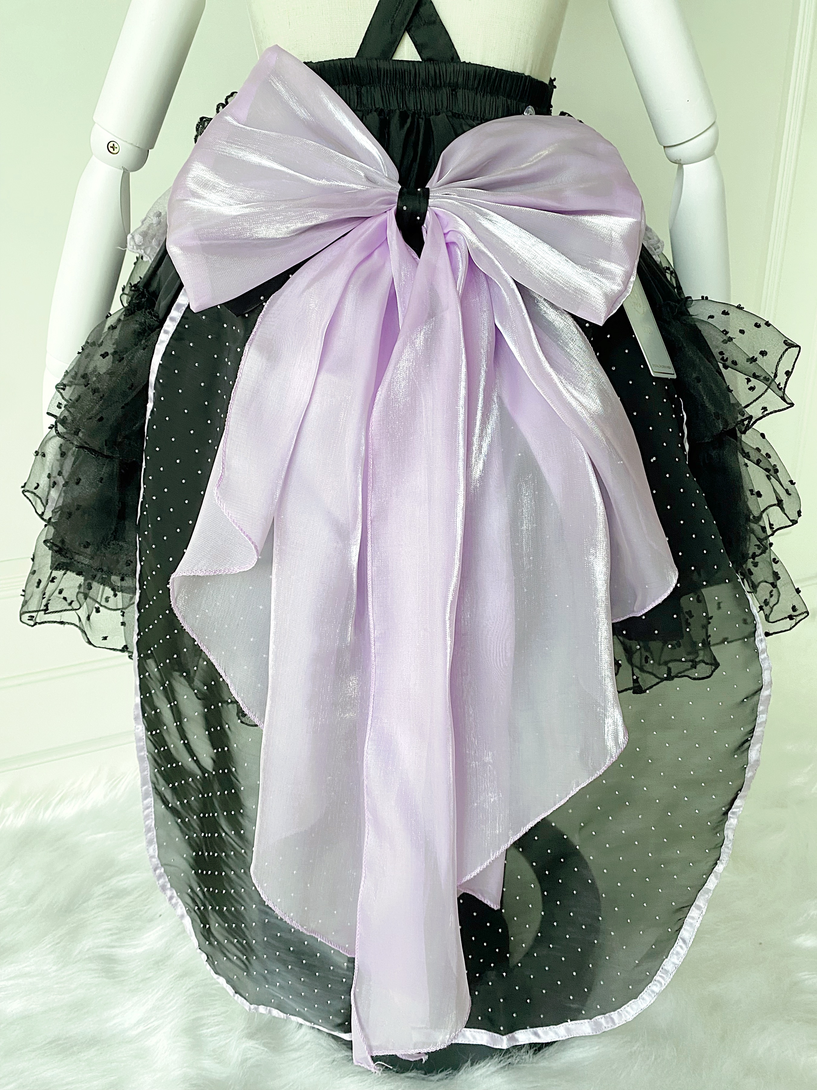 (HW) (เซต 3 ชิ้น) ชุดคอสเพลย์งานไฮพรีเมี่ยม คุโรมิ Kuromi ครบเซต (ชุด+ที่คาดผม+ถุงเท้า)