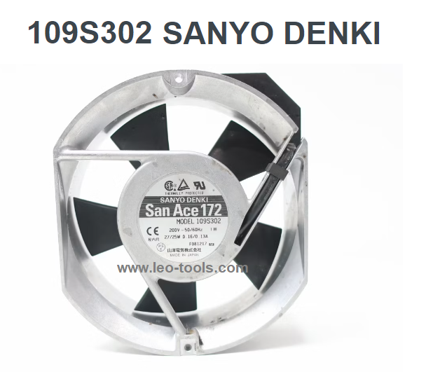 109S302 200VAC 27/25W SANYO DENKI Size: 172*150*51MM SAN ACE 172 MADE IN JAPAN