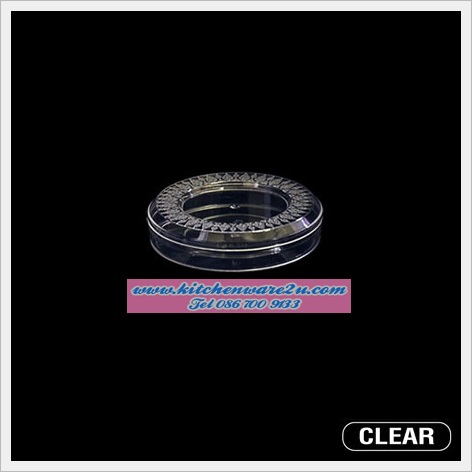 P06607 กล่องกลมใส ลายไทย ก้นเว้า 213E (15.7 x 15.7 x 4.2 cm)(ราคาส่งต่อ 1 โหล: 12 ใบ)