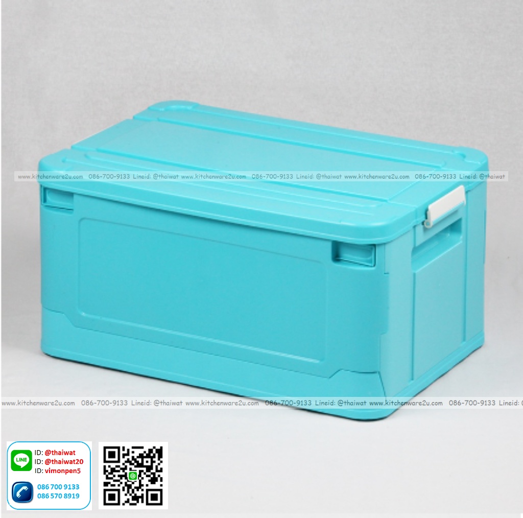 P06392 กล่องเอนกประสงค์ พับได้ 27 ลิตร (36.5*45*7.9 cm) ดีไซน์ใหม่ มีล้อ ราคาขายส่งต่อ 1 โหล: 12 ใบ: เฉลี่ย 165 บต่อใบ