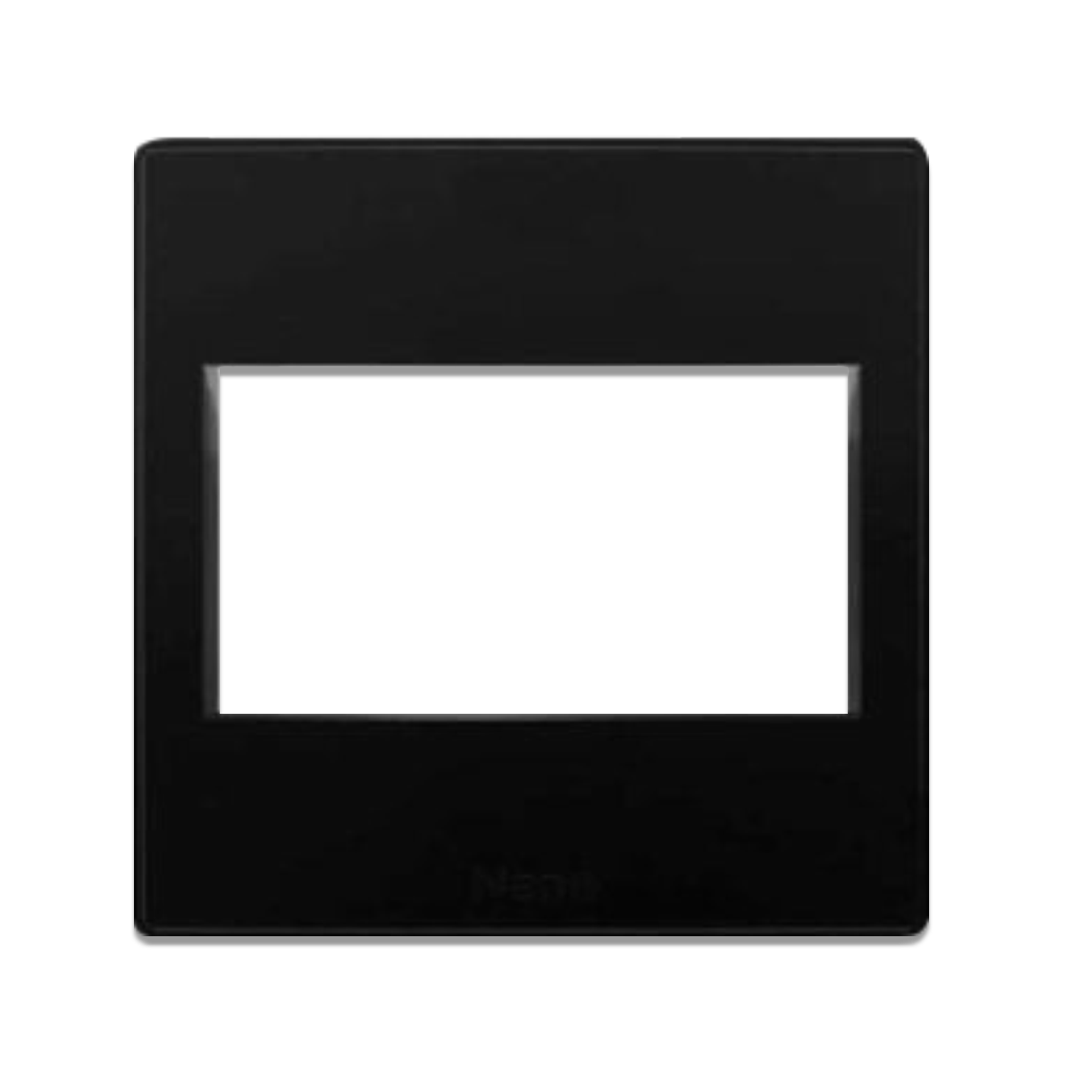 NANO แผงหน้ากากขอบเหลี่ยมจตุรัส ขนาด 86x86 มิล 3 ช่อง Classis series สีดำ รุ่น NANO-86-3B (60 ชิ้น/กล่อง)