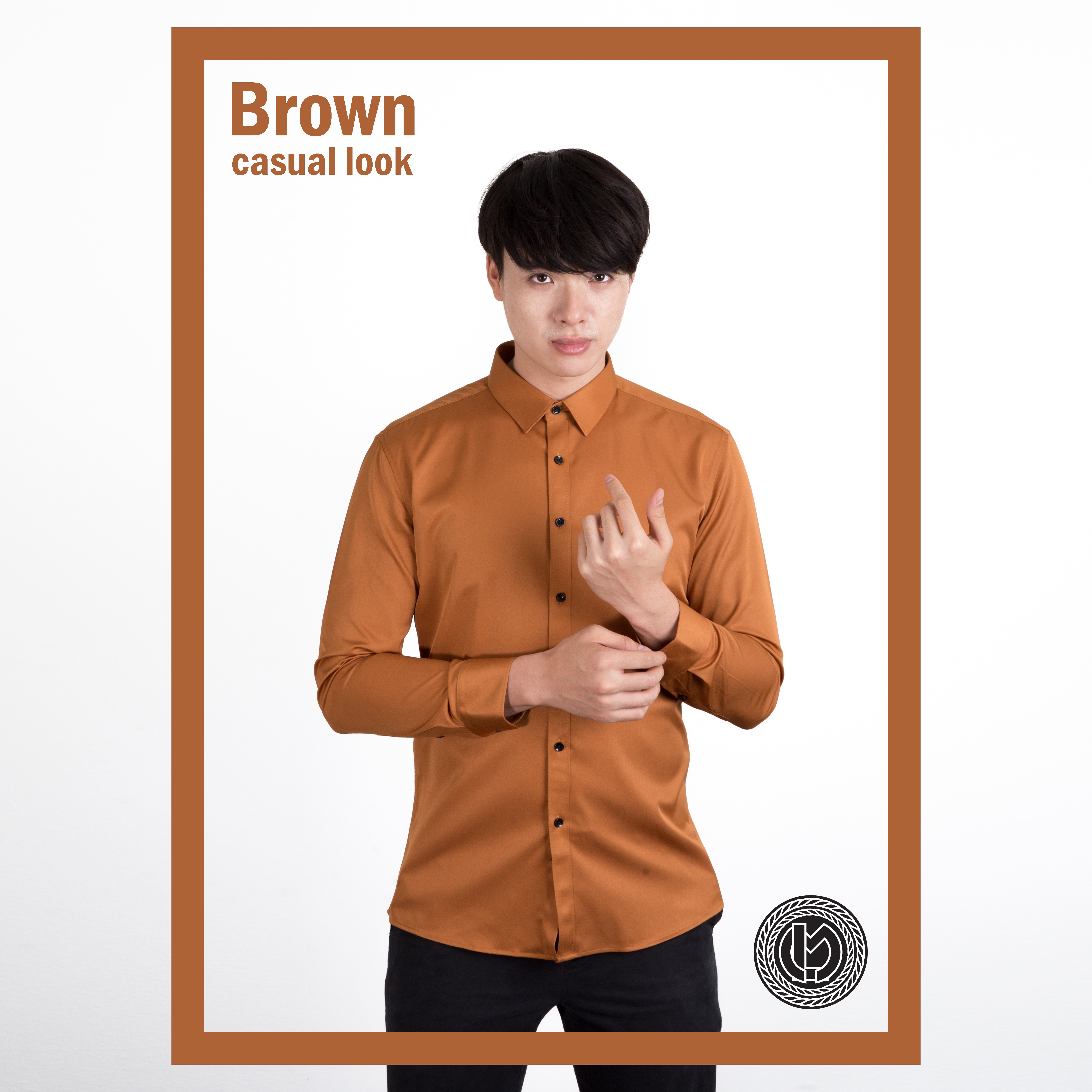 เสื้อเชิ้ตสีน้ำตาล Brown Shirt (Standard Collar)