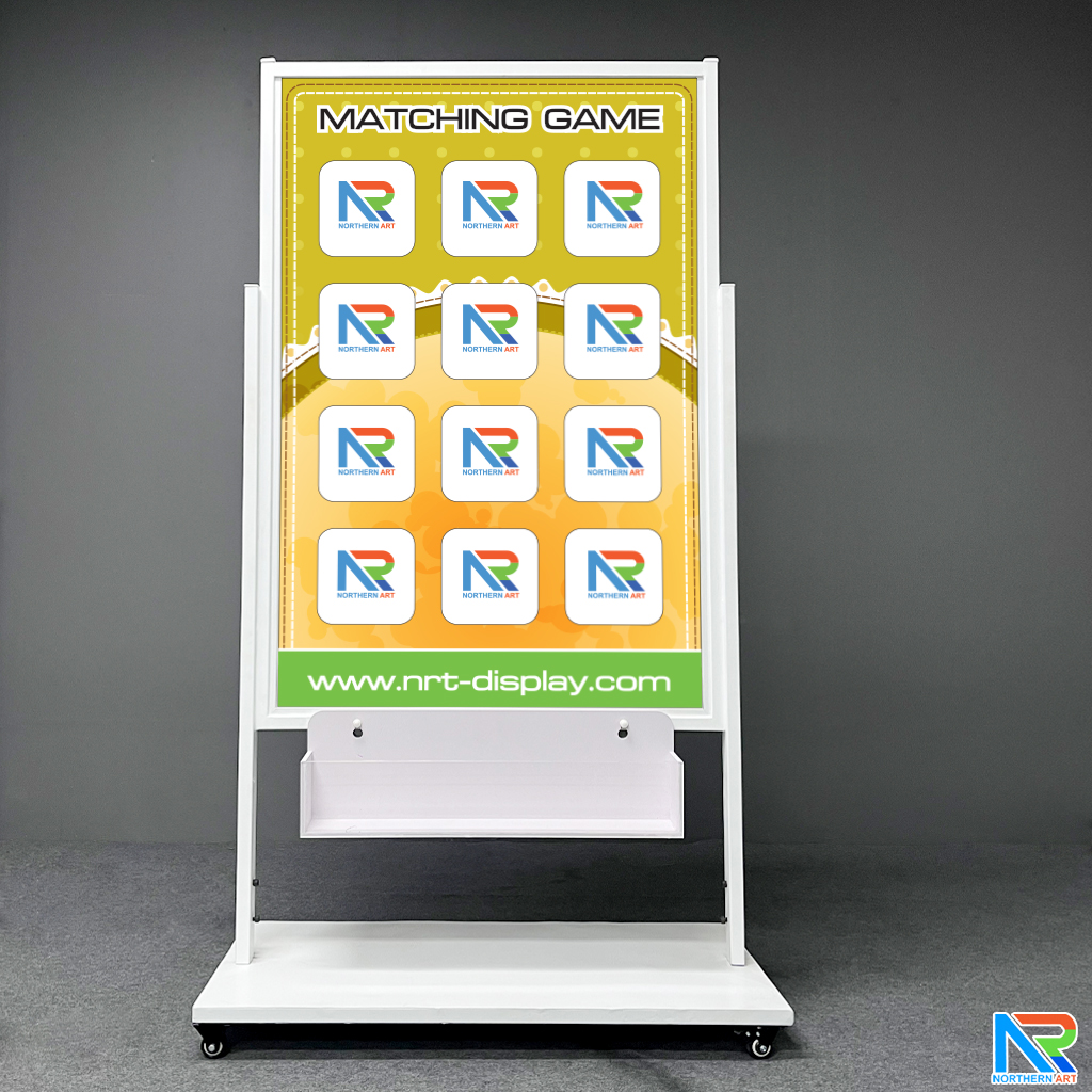 เกมส์เปิดป้ายจับคู่ 12 ช่อง Matching game ขนาด (W)94 x (D)45 x (H)170 cm.พร้อมล้อเลื่อน เคลื่อนย้ายสะดวก
