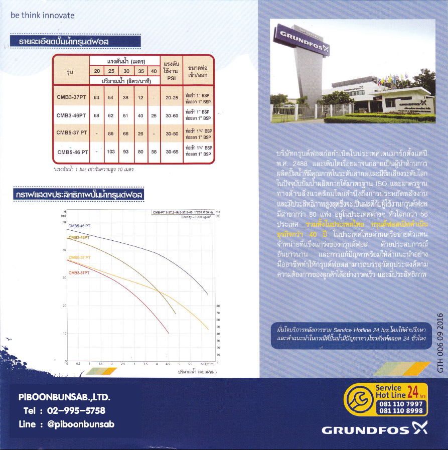 ปั๊มน้ำอัตโนมัติ GRUNDFOS CMB-PT