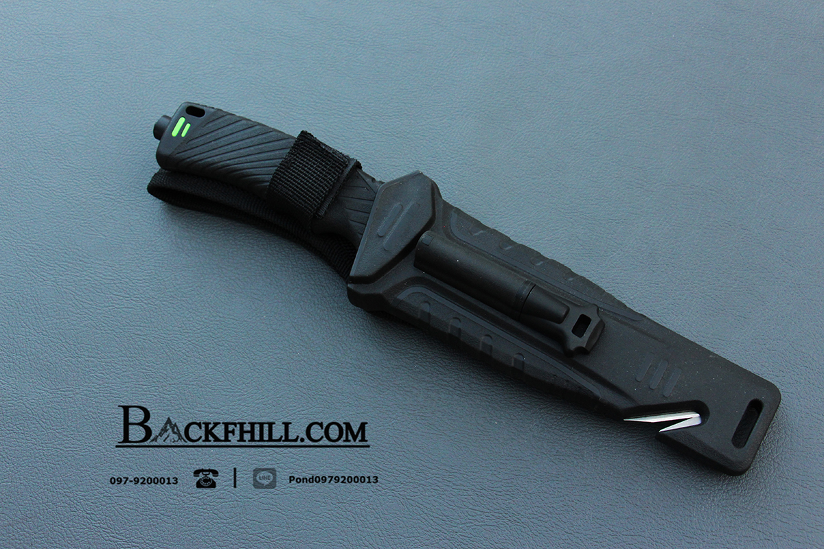 มีด Ganzo รุ่น G-8012BK (สีดำ) Hunting Survival Knife.