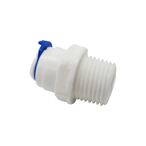 Push-Fit Straight Adapter, Thread BSP 1/2" x Tube O.D. 3/8"