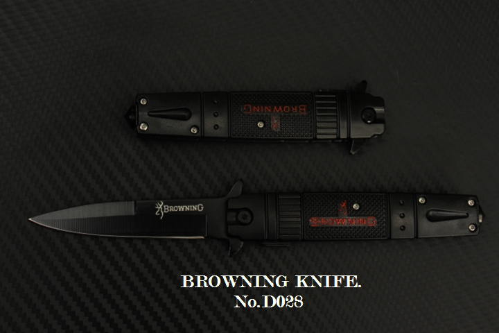 มีดพับ BROWNING Stainless Steel รุ่น D028 ใบมีดปลายแหลมรมดำ