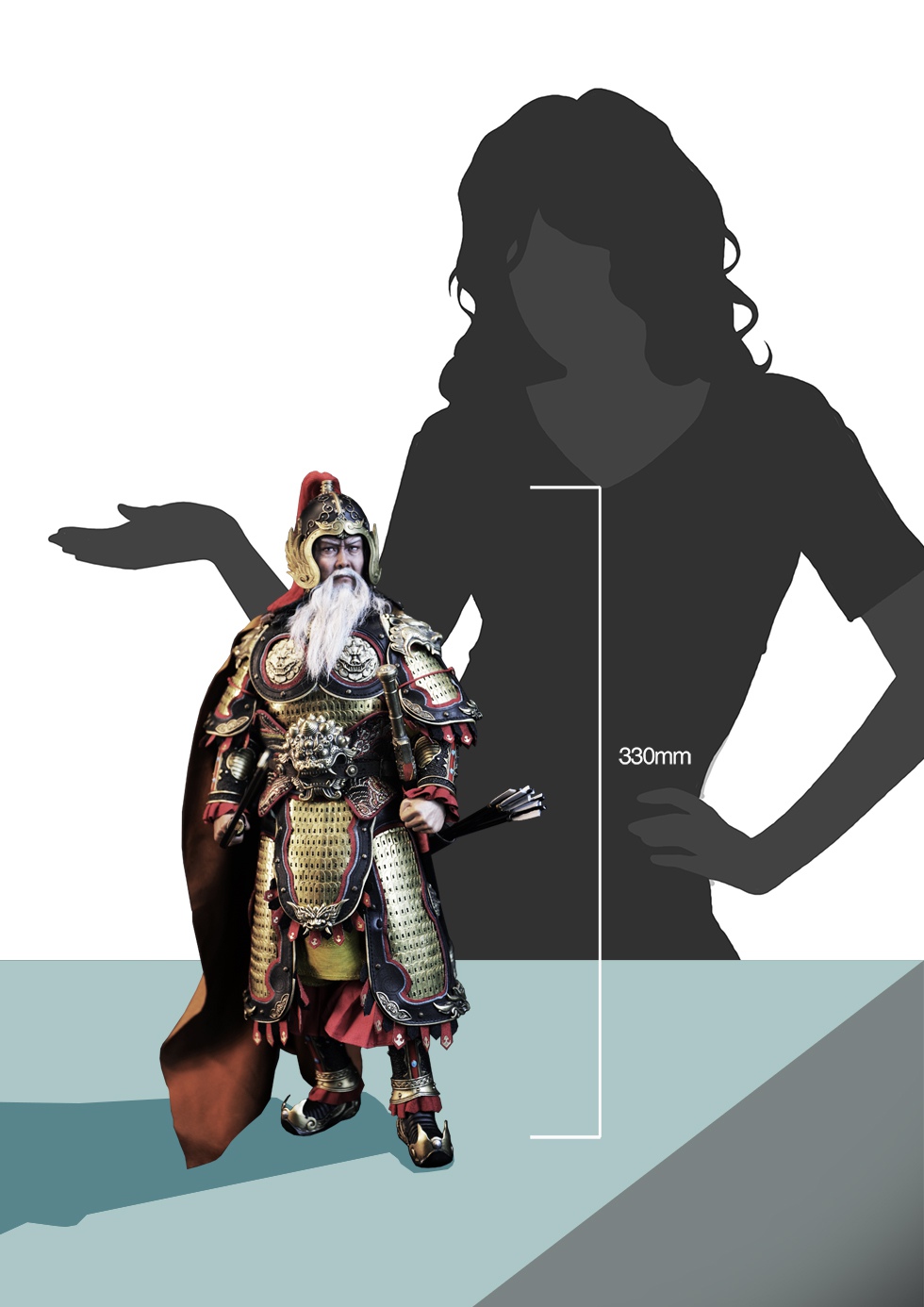 303TOYS MP022 & MP023 1/6 THREE KINGDOMS SERIES - HUANG ZHONG HANSHENG GENERAL OF THE REAR (EXCLUSIVE COPPER VERSION) & PRAIRIE FIRE THE STEED OF HUANG ZHONG