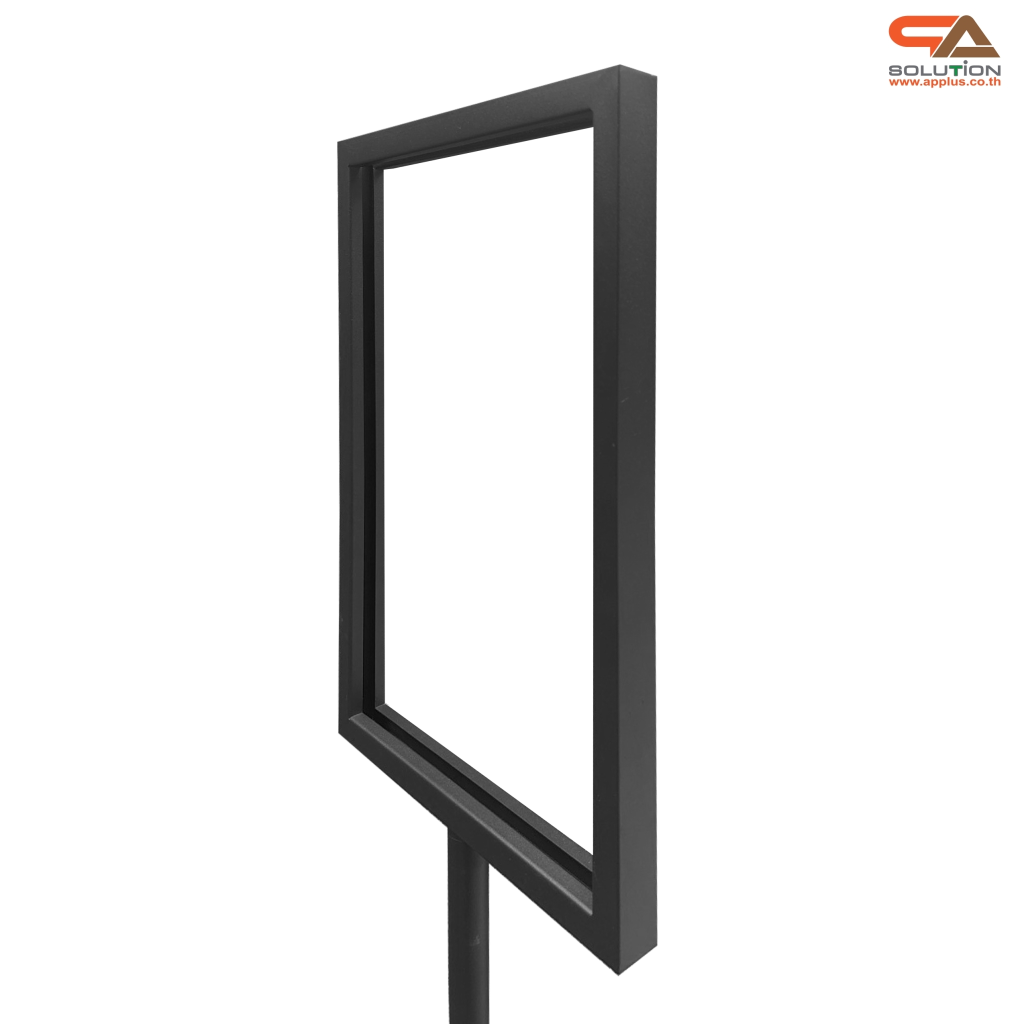 CLEARANCE SALE! โปสเตอร์สแตนด์เหล็ก A3 สีดำ เสาเดี่ยว ปรับสูง-ต่ำได้ ฐานสี่เหลี่ยม โชว์งานพิมพ์ 2 ด้าน ถอดประกอบได้ เคลื่อนย้ายสะดวก