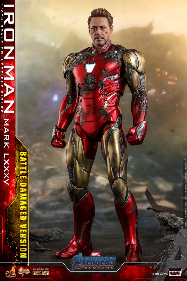Hot Toys MMS543D33 Avengers: Endgame - Iron Man Mark LXXXV (Battle Damaged Version)