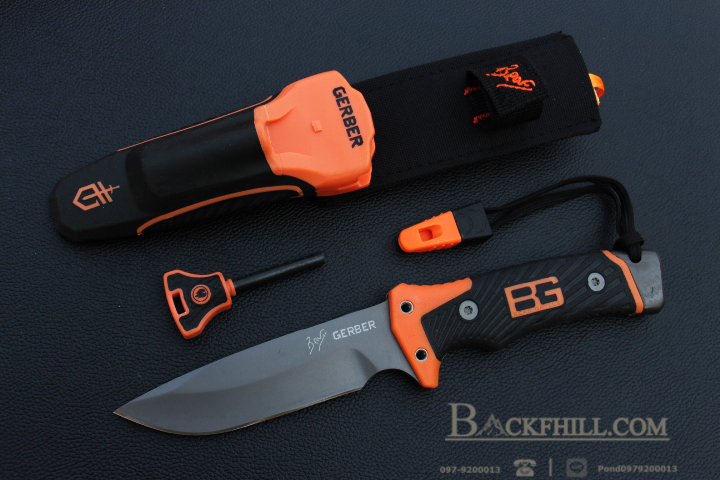 มีดใบตายสุดยอดมีดลุยป่า Gerber bear grylls Ultimate Pro fixed Blade OEM ขนาด 10 นิ้ว พร้อมอุปกรณ์