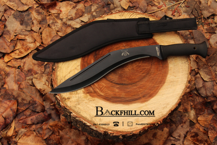 มีดเดินป่า COLD STEEL กรูข่าใบตาย ขนาด 18 นิ้ว พร้อมซองไนลอนอย่างดี OEM สีรมดำ