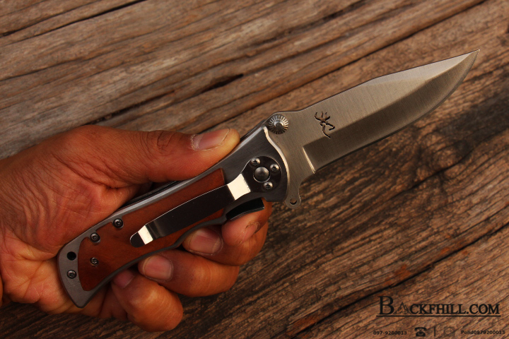 มีดพับ BROWNING หมุด 8 เหลี่ยม Stainless Steel มีด OME เกรดดี