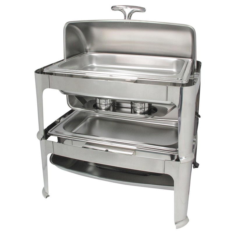 Oblong chafing dish W/Gilt legs 9 Litres 1601-104