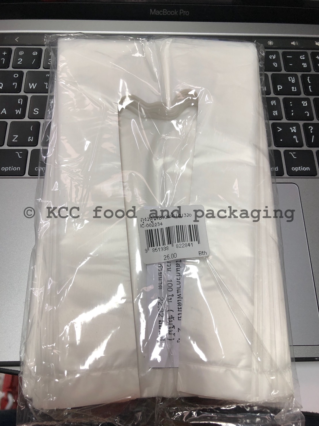 ถุงใส่แก้ว เต็มใบ 2หู ใส 32oz. (100ใบ)