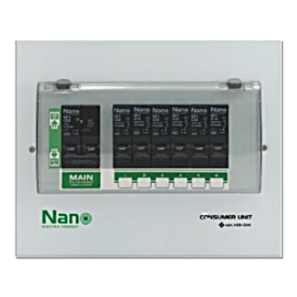 NANO ตู้คอนซูมเมอร์ยูนิต 6 ช่อง (ปลั๊กออน) MCB+ลูกย่อย 6 ลูก