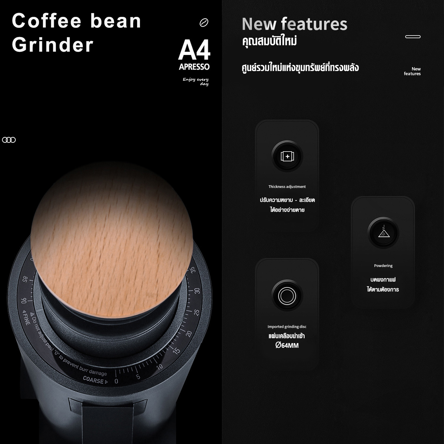 เครื่องบด APRESSO A4 เฟืองบด 64 มม. (DF64V)