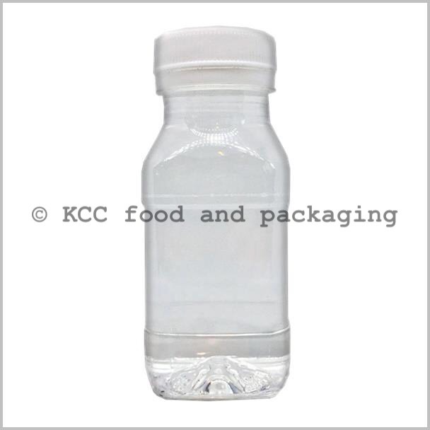 ขวดน้ำ - ทรงเหลี่ยม PET 130ml. (150ชุด+ฝา 32 มม.)