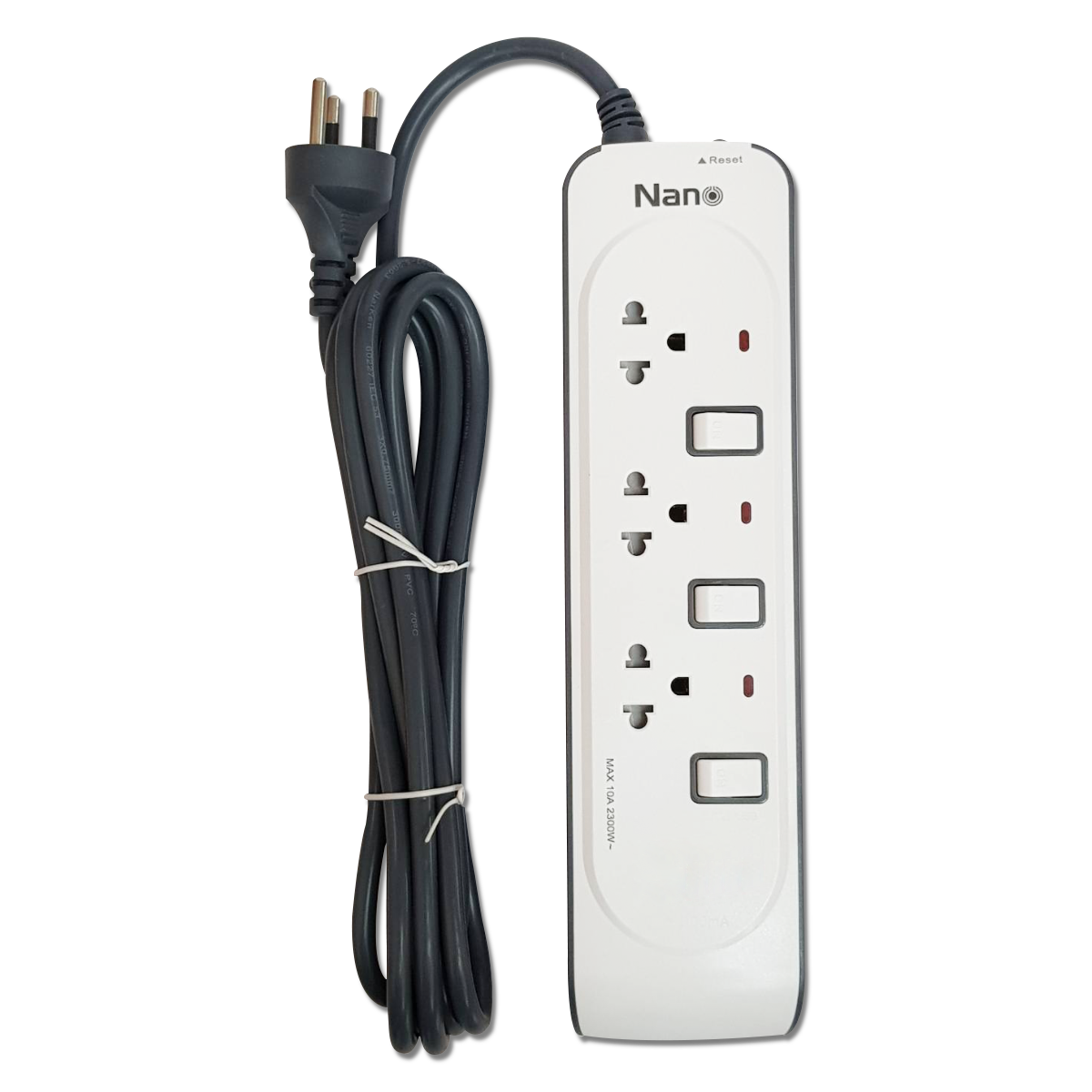 NANO ปลั๊กพ่วงป้องกันไฟกระชาก Surge Pro เต้ารับ 3 ช่อง