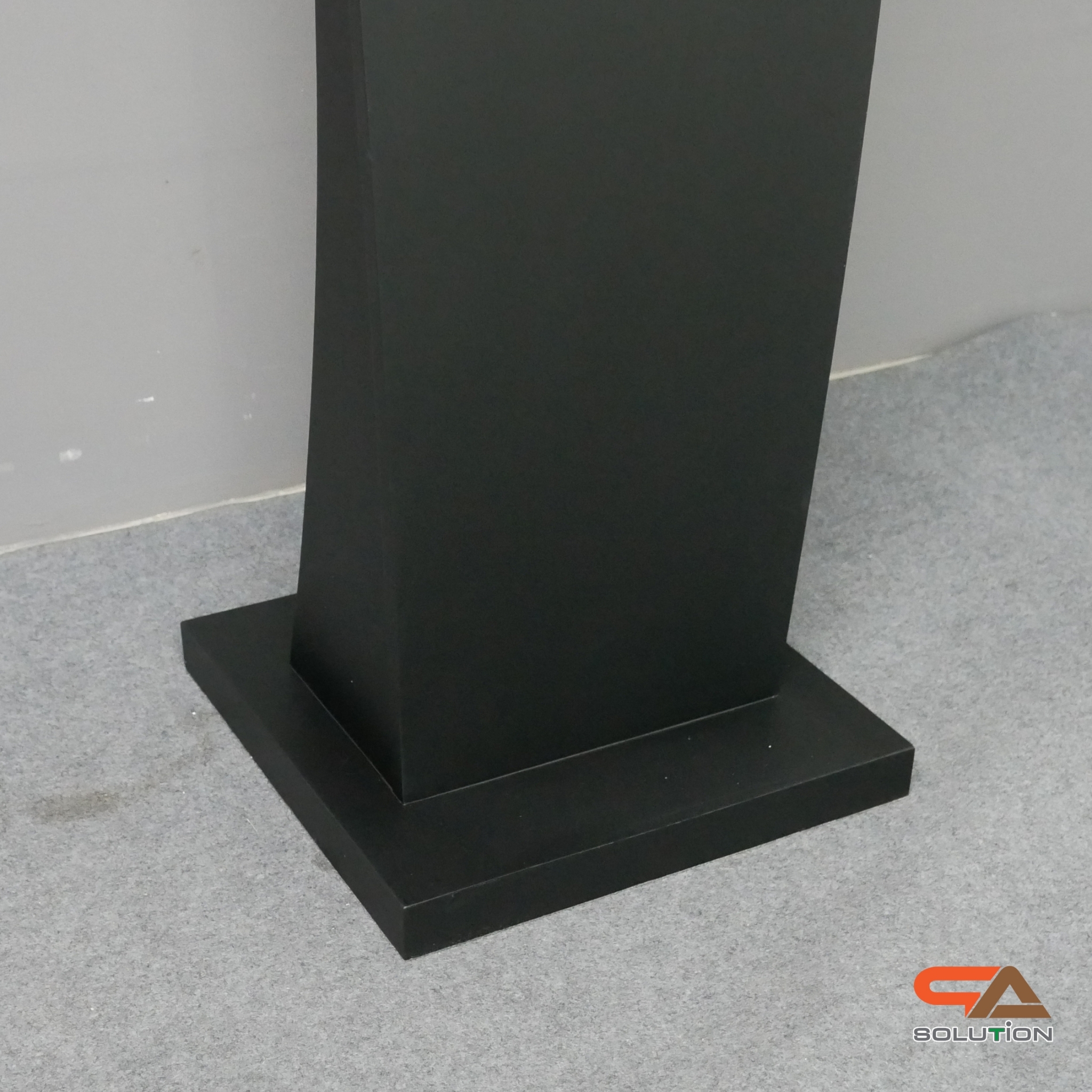 โพเดียมไม้ สีดำ ขนาด (W) 50 x (L) 40 x (H) 120ซม.TOP เอียง พร้อมชั้นวางของ