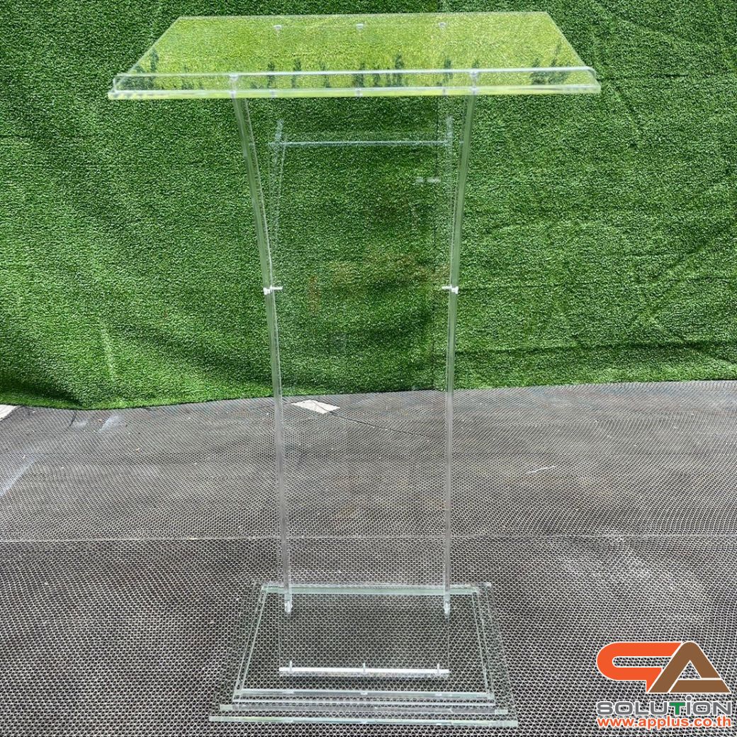 โพเดียม อะคริลิคใส รุ่น AC-29 สไตล์โมเดิร์น TOP เอียง ขนาด(W)59 x (L)38 x (H) 110 ซม.