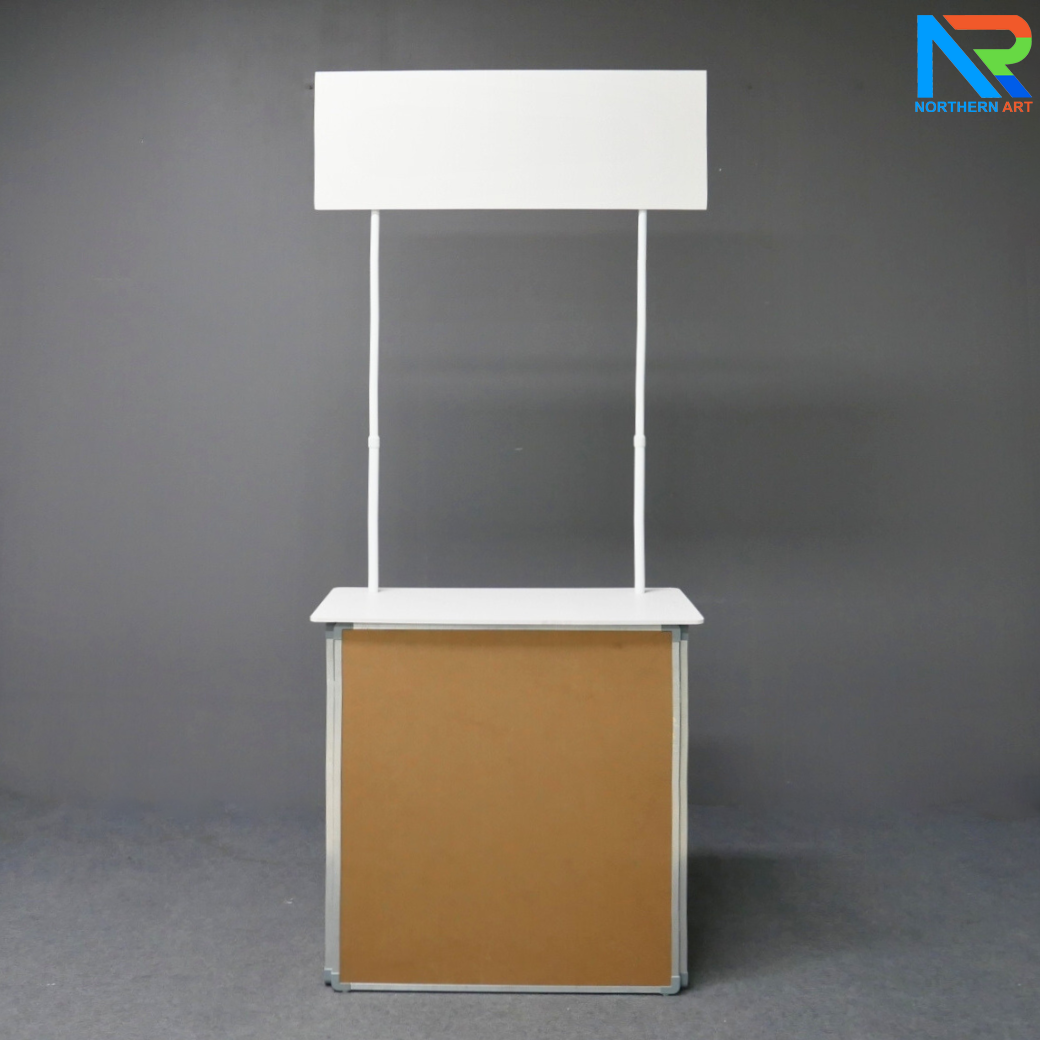 CLEARANCE SALE โต๊ะชงชิม รุ่นไม้ ขนาด (W)80 X (H)190-196 cm. ถอดประกอบได้ มีชั้นวางของ