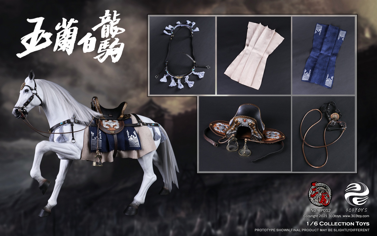 303TOYS MP011 + MP012 1/6 THREE KINGDOMS - ZHAO YUN ZILONG + YULAN WHITE STEED