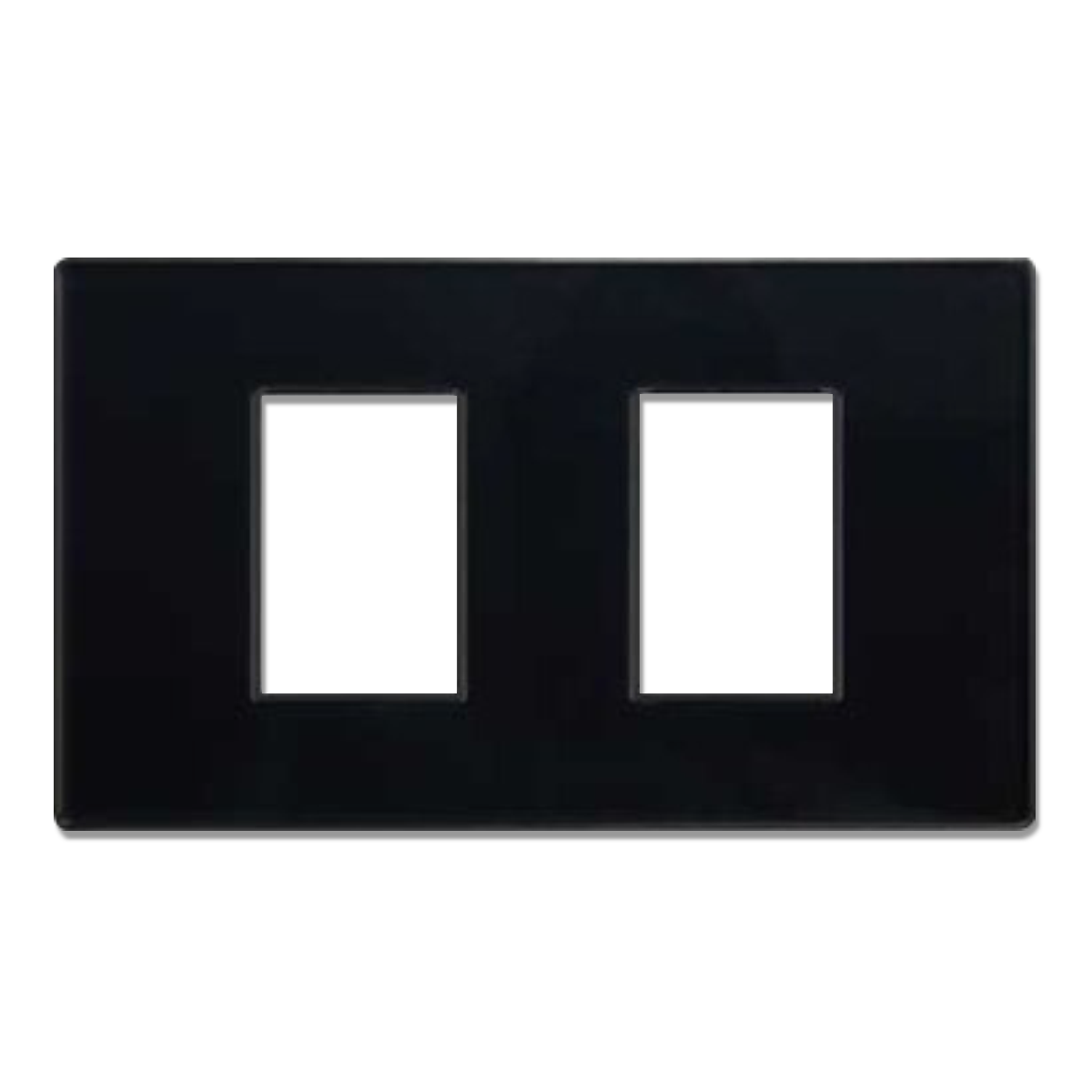 NANO แผงหน้ากากอะคริลิค พร้อมตะแกรง ขนาด 2 ช่อง Classic series สีดำ รุ่น ACR-400-2B (100 ชิ้น/กล่อง)