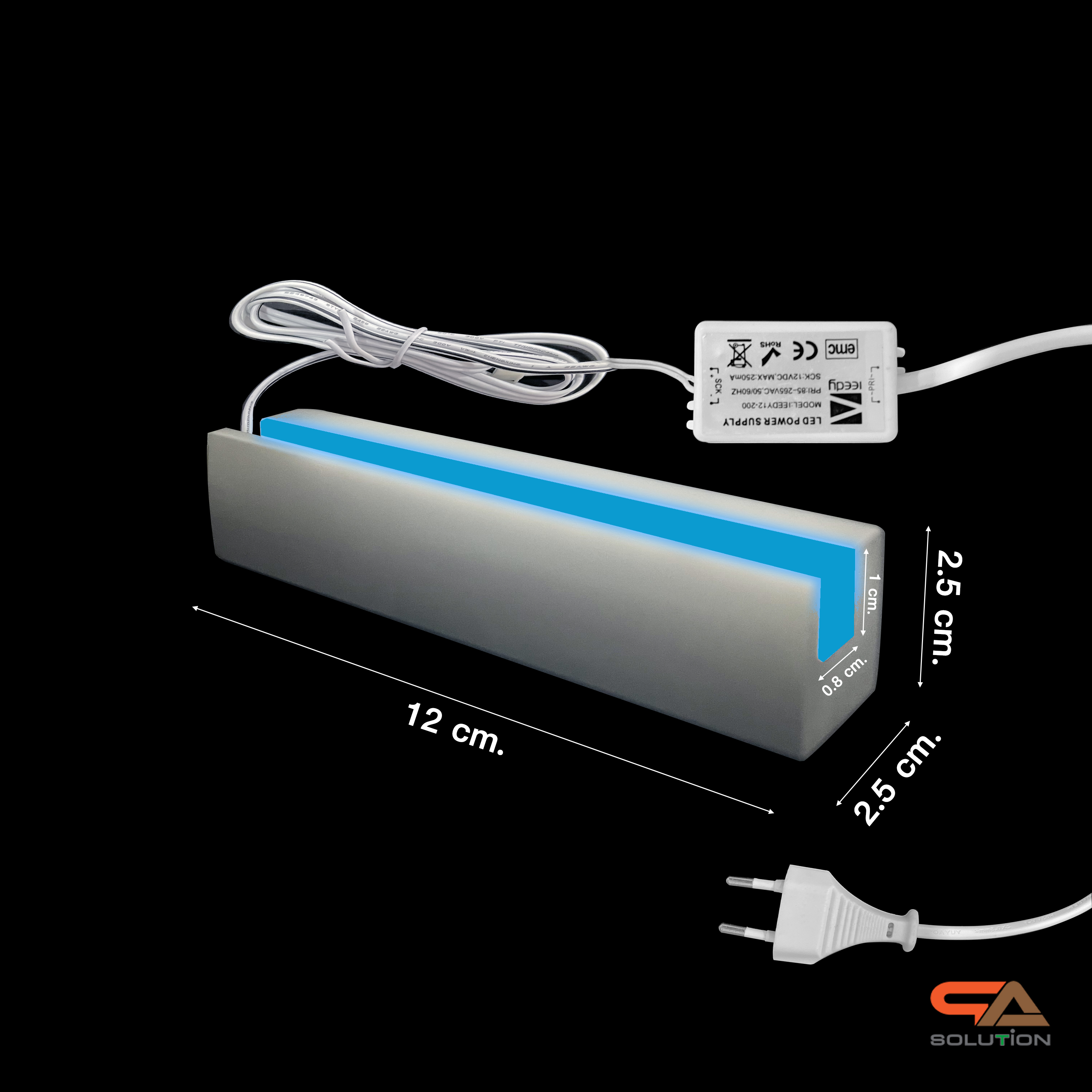 Clearance Sale! อะลูมิเนียมบาร์ LED BAR ไฟLED แสงสีฟ้า 1 ชุด พร้อม POWER SUPPY ไม่รวมแผ่นอะคริลิค