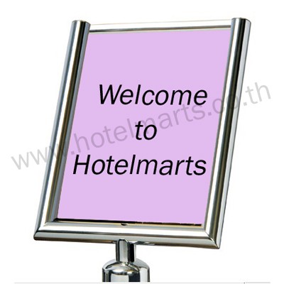 ป้ายครอบหัวเสากั้นทางเดิน ขนาด A4 แนวตั้ง ทรงเอียง 0608-012