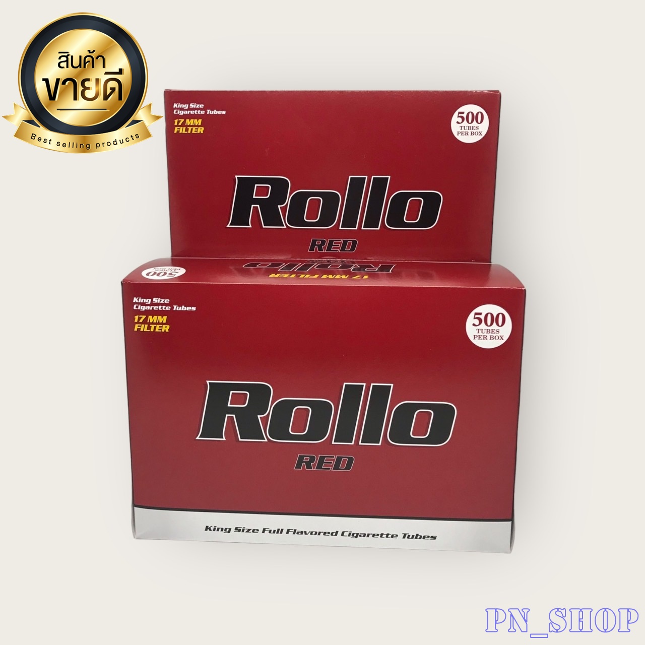 ก้นกรองบุหรี่ มวนเปล่าบุหรี่ ก้นกรองเปล่าบุหรี่ บุหรี่ทำมือ Rollo RED คุณภาพสูงอัดง่ายใช้งานสะดวก แบบมวนร้อน จำนวน 1000 มวน
