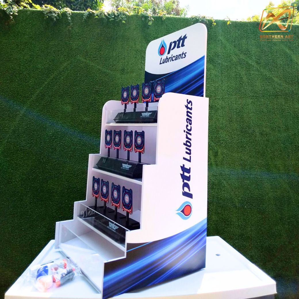 เช่าเกมส์ยิงเป้านิ่ง ตั้งโต๊ะ ขนาด (W)40 x (D)40 x (H)90 cm. พร้อมเป้านิ่ง 4 แผ่น 3 ชุด และปืนกระสุนโฟม 1 กระบอก