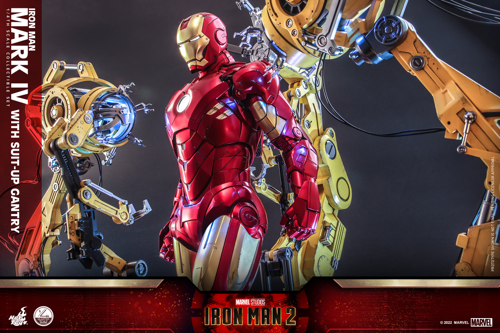Hot Toys QS021 1/4 Iron Man 2 - Iron Man Mark IV with Suit-Up Gantry