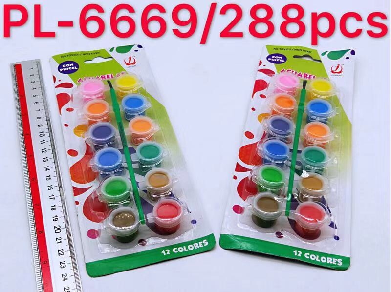 P02960 สีน้ำ12สี จานดำ ราคาส่งต่อ 1 โหล (คลิ๊กที่สินค้าเพื่อดูรายละเอียด)