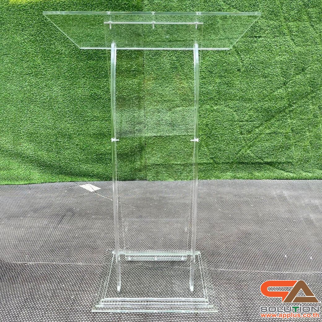 โพเดียม อะคริลิคใส รุ่น AC-29 สไตล์โมเดิร์น TOP เอียง ขนาด(W)59 x (L)38 x (H) 110 ซม.