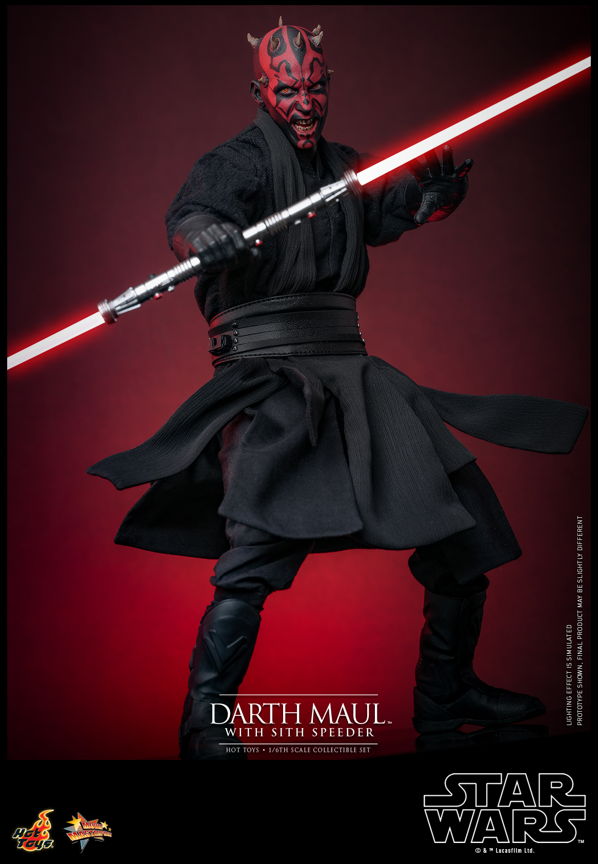 Hot Toys MMS749 Star Wars Episode I: The Phantom Menace™ - Darth Maul™ with Sith Speeder