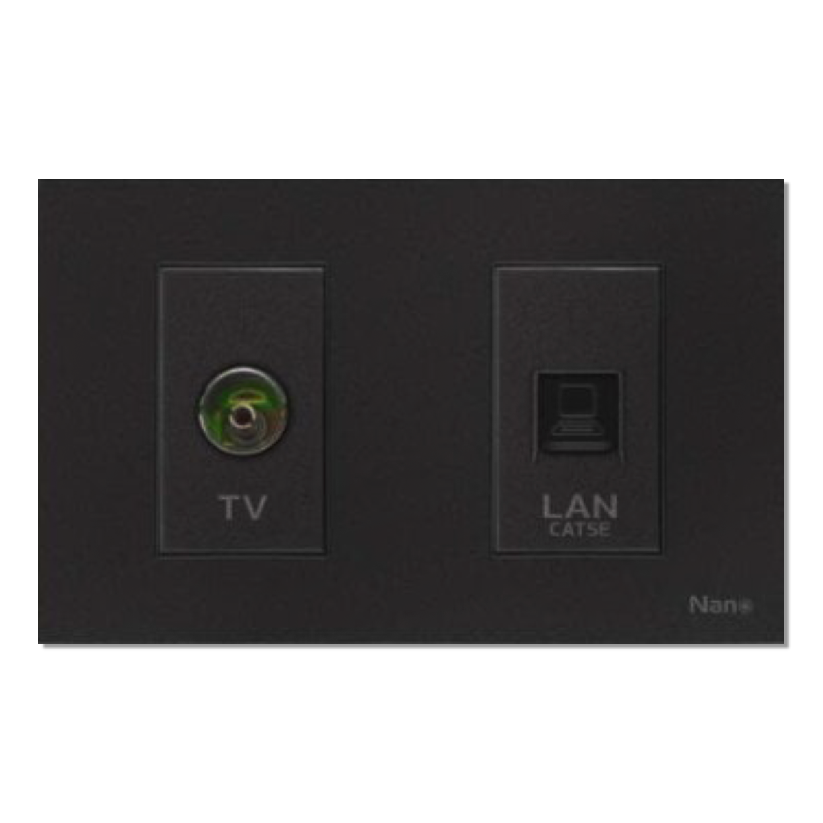 NANO ชุดเต้ารับทีวี และเต้ารับคอมพิวเตอร์ Urban series สีดำ รุ่น CP-TVPC-B