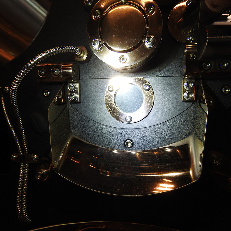 เครื่องคั่วกาแฟ 1 กิโลกรัม แก๊ส มีระบบเชื่อมต่อคอมพิวเตอร์เพื่อควบคุมการคั่ว