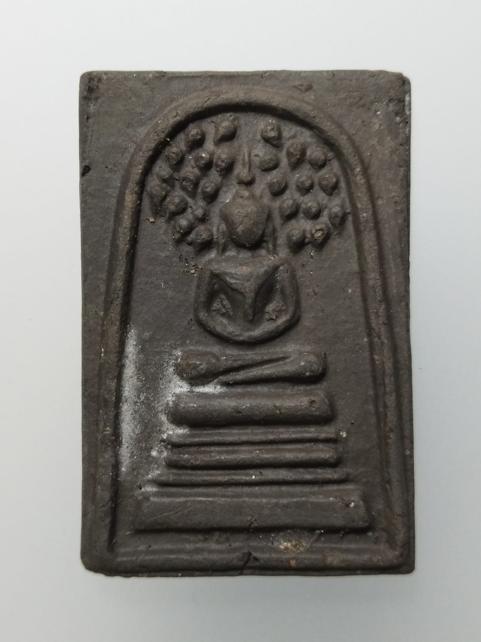 F083 พระสมเด็จปรกโพธิ์ เจ้าคุณเที่ยง วัดระฆังฯ กรุงเทพฯ สร้างจากเนื้อดินหุ่นหรือดินไทย