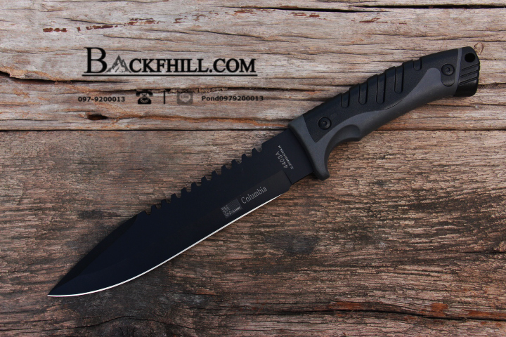 มีดใบตาย COLUMBIA รุ่น 4403A ใบมีดรมดำ CABON STEEL พร้อมซองไนลอน
