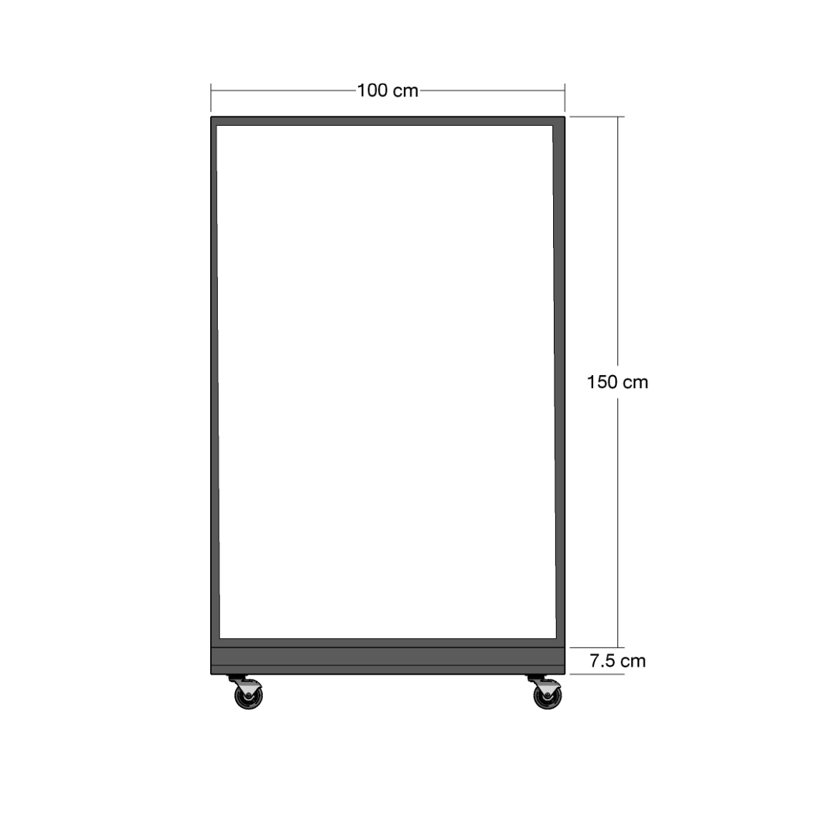 ตู้ไฟ LED ตั้งพื้น มีล้อเลื่อน ขนาด 100x150 cm.พร้อมแผ่นอะคริลิค 2 แผ่น โชว์งานพิมพ์ 2 ด้าน เหมาะกับภายนอกอาคาร