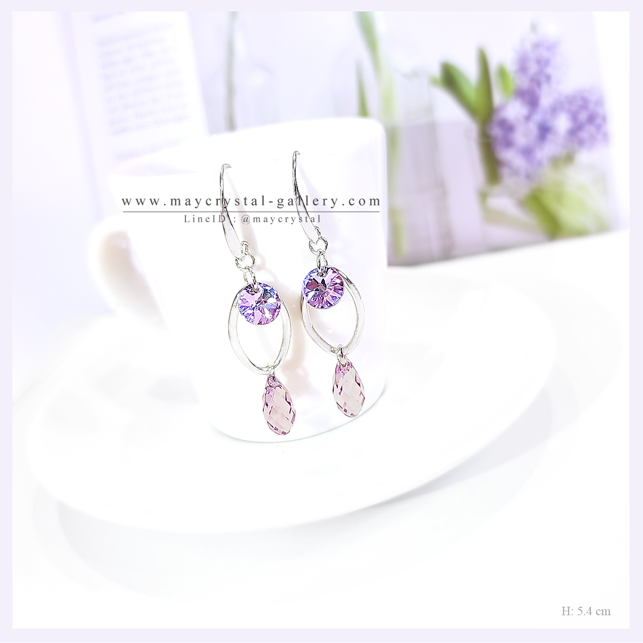 ต่างหูคริสตัลแท้ จากยุโรป (Embellished with Crystals from Austria)