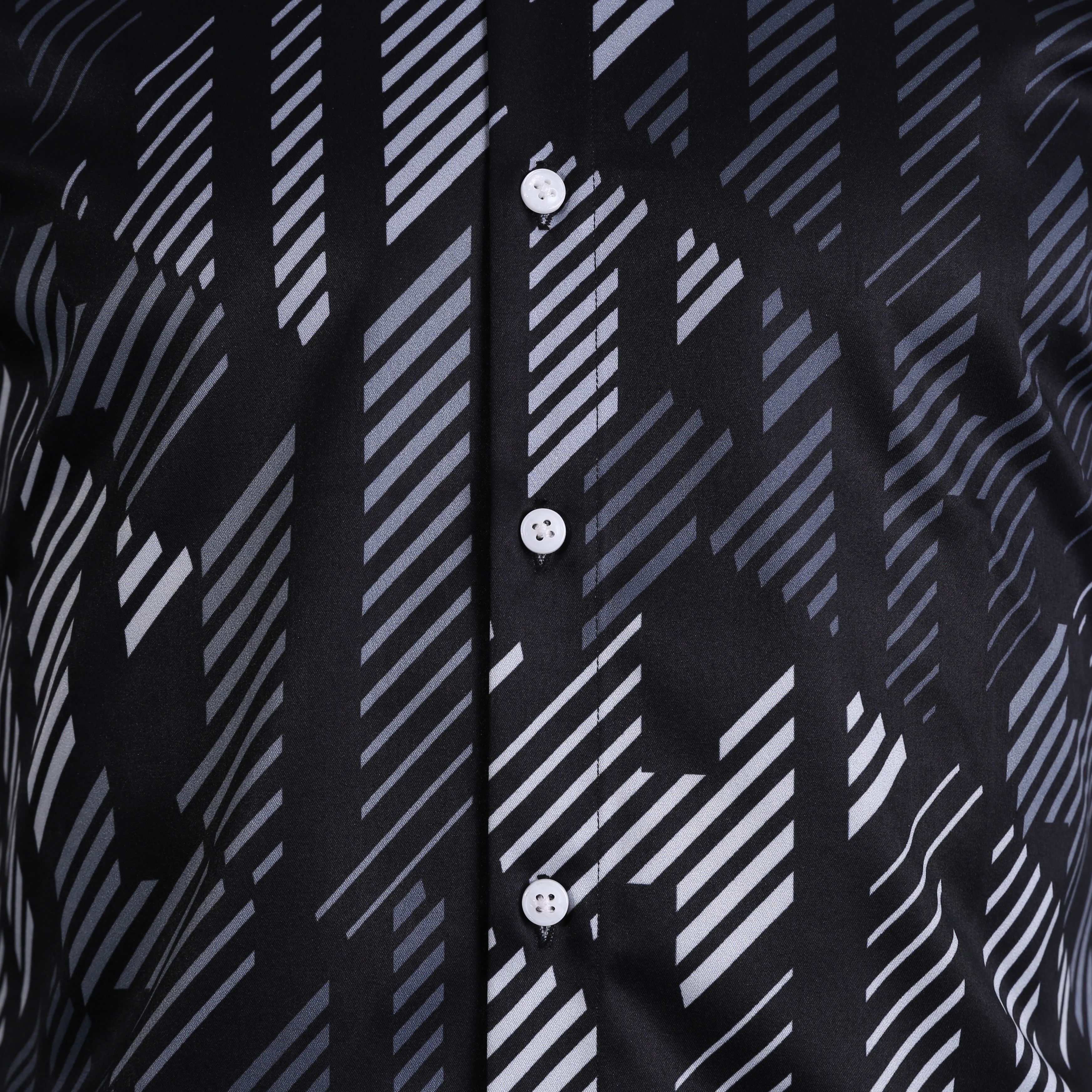 Black Graphic Patterned Shirt
