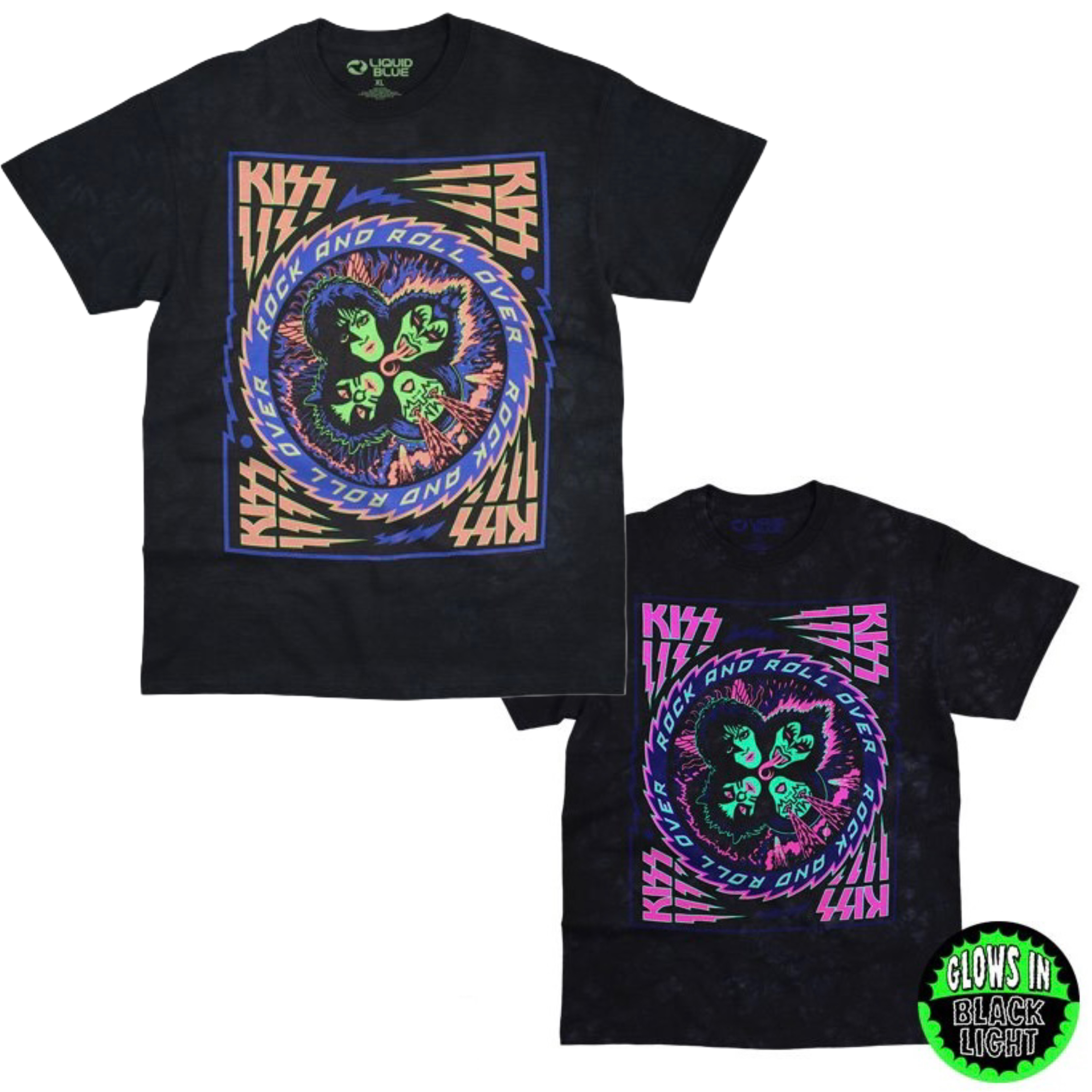 🇺🇸[PREORDER] เสื้อวง KISS T-SHIRT รวมลายสุดฮิต ลิขสิทธิ์แท้ LIQUID BLUE จาก USA