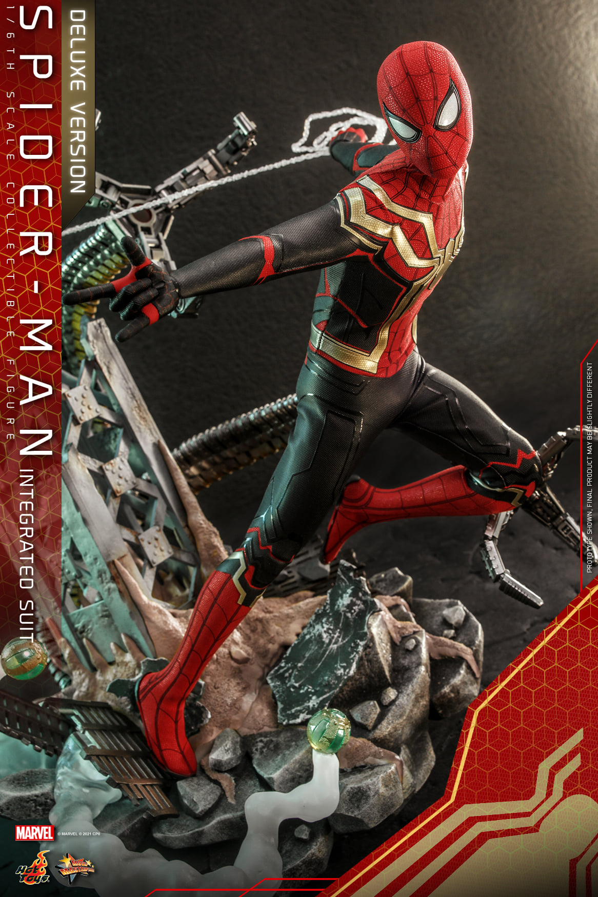 Hot Toys MMS624 1/6 Spider-Man: No Way Home - Spider-Man Integrated Suit (Deluxe Version)