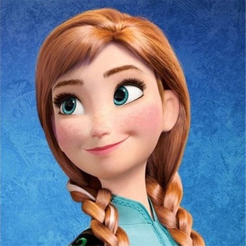 วิกผมเปียอันนา เกรดพรีเมี่ยมวัสดุอย่างดี (Free Size เด็ก)