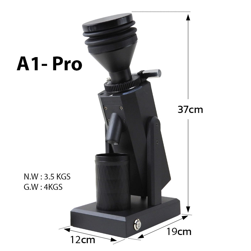 เครื่องบดกาแฟ เอเพรสโซ่ A1 PRO เฟืองบดคอปเปอร์ทรงกรวย 8 แฉก Ø40 มม. | APRESSO