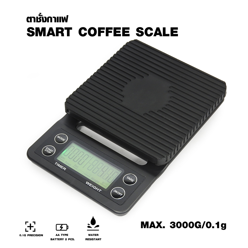 ตาชั่งจับเวลา 5000g สำหรับเป็นเครื่องชั่งชงกาแฟ