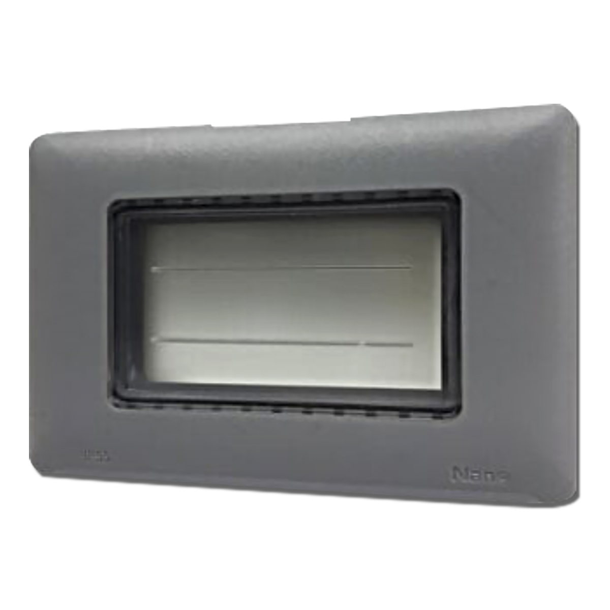 NANO ฝาปิดกันน้ำ มีพลาสติกใสแบบนิ่ม Classic Series สีเทา รุ่น NANO-416G (60 ชิ้น/กล่อง)