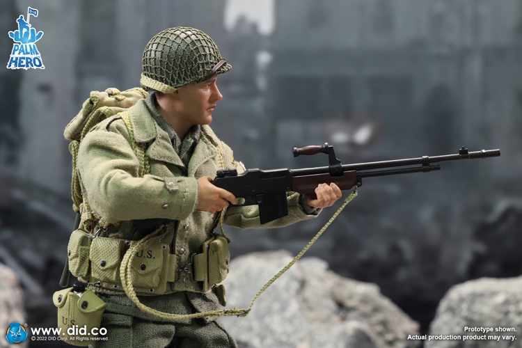 DID XA80012 1/12 Palm Hero Series WWII US 2nd Ranger Battalion Series 4 - Private Reiben